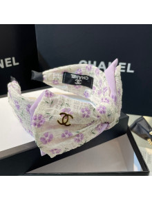 Chanel Flora Print Headband Pale Purple 2021