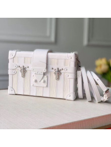 Louis Vuitton Petite Malle Epi Leather Matte Box Bag M44199 White 2020