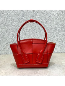 Bottega Veneta Arco Mini Bag in Smooth Maxi Woven Calfskin Red 2020
