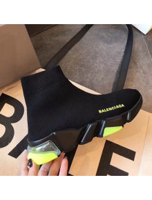 Balenciaga Stretch Knit Sock Speed Boot Sneakers Black/Yellow 2019
