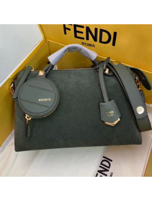 Fendi Suede By The Way Regular Boston Bag Green 2019