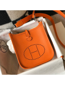 Hermes Evelyne Mini Bag 18cm in Togo Calfskin Sunset Orange 2021