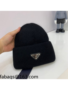 Prada Warm Knit Hat Black 2021 12