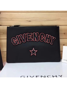 Givenchy Calfskin Clutch With Embroidery