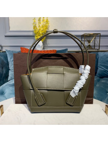 Bottega Veneta Arco Small Bag in Smooth Maxi Woven Calfskin Green 2020