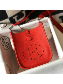 Hermes Evelyne Mini Bag 18cm in Togo Calfskin Chinese Red 2021