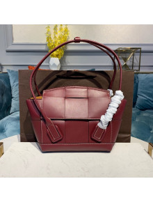 Bottega Veneta Arco Small Bag in Smooth Maxi Woven Calfskin Burgundy 2020