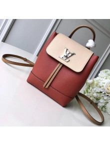 Louis Vuitton Grainy Calfskin Lockme Mini Backpack Brown/Beige M54573