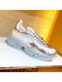 Jimmy Choo Monogram Diamond/F Low Top Sneaker White 2019