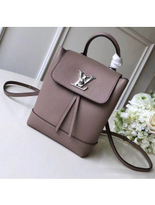 Louis Vuitton Grainy Calfskin Lockme Mini Backpack Grey M54573