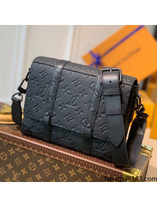 Louis Vuitton Trunk Messenger Bag in Taurillon Monogram Leather M57726 Black 2021