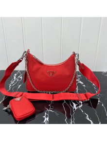 Prada Re-Edition 2005 Nylon Shoulder Bag 1BH204 Red 2020