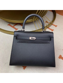 Hermes Kelly 25cm Original Epsom Leather Bag Black