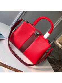 Louis Vuitton Astrid Monogram Flower Lock Top Handle Bag Red M54375