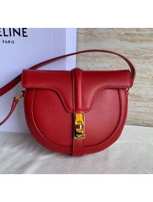 Celine Small Besace 16 Bag in Natural Calfskin Red 2020
