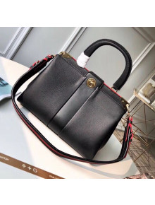 Louis Vuitton Astrid Monogram Flower Lock Top Handle Bag Black M54376