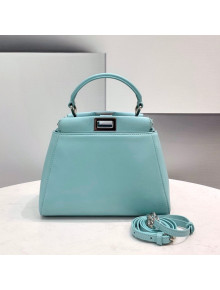 Fendi Peekaboo Mini Lambskin Bag Light Blue 2021 2590