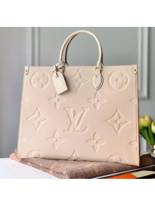 Louis Vuitton Onthego Giant Monogram Leather Large Tote M45081 White 2019