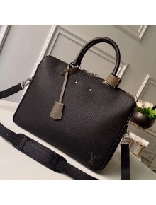 Louis Vuitton Men's Armand Briefcase MM Top Handle Bag M55227 Black 2019