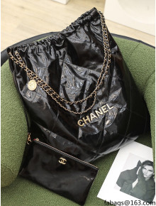 Chanel Waxy Calfskin Large Shopping Bag Black SS 2022