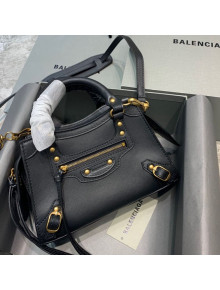 Balenciaga Neo Classic Mini Top Handle Bag in Smooth Calfskin Black/Gold 2020