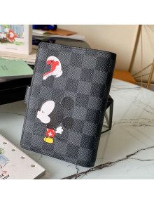 Louis Vuitton Small Ring Agenda Notebook Cover in Black Minnie Mouse Canvas Black 2021
