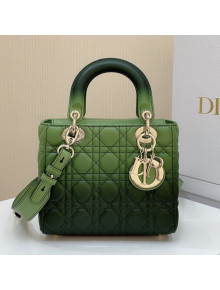 Dior Medium Lady Dior Bag in Green Gradient Cannage Lambskin 2021