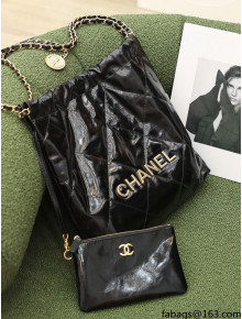 Chanel Waxy Calfskin Small Shopping Bag Black SS 2022