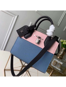 Louis Vuitton City Steamer Mini Bag in Grainy Calfskin M53804 Blue/Pink/Black