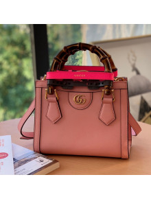 Gucci Diana Leather Mini Tote Bag 655661 Light Pink 2021