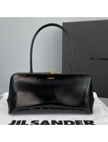 Jil Sander Goji Calfskin Frame Small Shoulder Bag 7133 Black/Gold 2021
