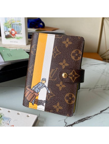 Louis Vuitton Small Ring Agenda Notebook Cover in Print Monogram Canvas Yellow 2021