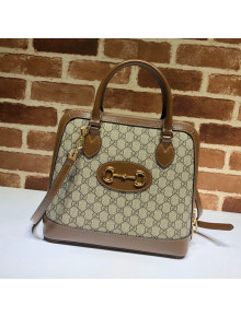 Gucci Horsebit 1955 GG Canvas Medium Top Handle Bag ‎620850 Brown 2020
