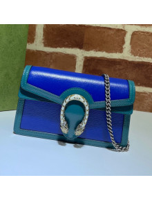 Gucci Dionysus Leather Super Mini Bag 476432 Blue/Turquoise 2021
