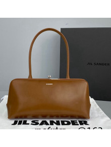 Jil Sander Goji Calfskin Frame Small Shoulder Bag 7133 Brown 2021