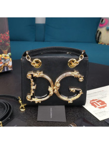 Dolce&Gabbana Small DG Girls Top Handle Bag in Calfskin Black 2021