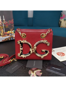 Dolce&Gabbana Small DG Girls Top Handle Bag in Calfskin Red 2020