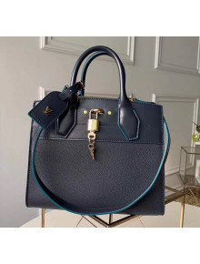 Louis Vuitton City Steamer PM Bag In Smooth & Grainy Calfskin M55347 Deep Blue
