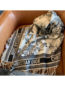 Dior Fierce Blanket in Black Toile de Jouy Cashmere and Wool 2020