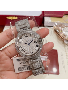 Cartier Ballon Bleu de Crystal Watch 36mm Silver 2022 05