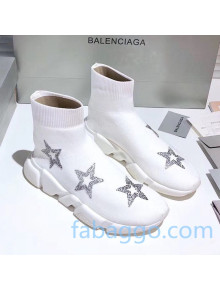 Balenciaga Speed Knit Sock Crystal Star Boot Sneaker White 2020 ( For Women and Men)