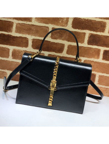 Gucci Sylvie 1969 Vintage Small Top Handle Bag ‎602781 Black 2020