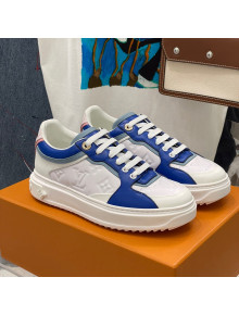 Louis Vuitton Time Out Sneaker in Monogram-embossed Leather White/Blue 2022
