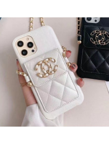 Chanel 19 Pouch iPhone Case White 2021