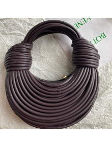Bottega Veneta Double Knot Tubular Leather Mini Bag 680934 Fondant Brown 2021