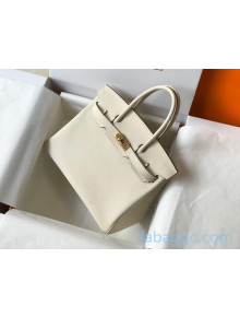Hermes Birkin Bag 30cm in Epsom Calfskin White/Gold (Half Handmade) 2021