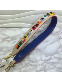 Fendi Colored Studs Calfskin Strap You Shoulder Strap 90cm Khaki 2019