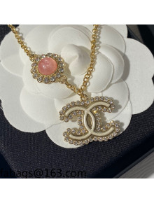 Chanel CC Necklace Gold/Pink 2021 110850