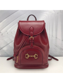 Gucci Horsebit 1955 Leather Backpack ‎620849 Red 2020