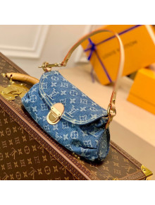 Louis Vuitton Vintage Monogram Denim Shoulder Bag M95050 Blue 2022